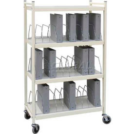 Standard Vertical Open Chart Rack, 30 Binder Capacity, Beige