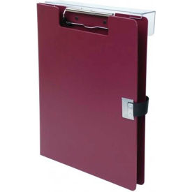 Overbed Covered Poly Clipboard, 10"W x 13"H, Burgundy