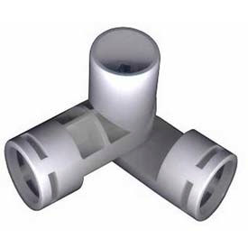 Adjustable 3 Way Fittings, 1" Diameter, Furniture Grade PVC, White