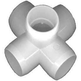 5 Way X Fittings, 2"Dia., Furniture Grade Pvc, White