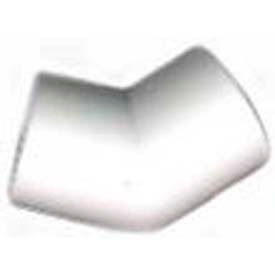 45 Degree Fittings, 1/2" Diameter, Furniture Grade PVC, White