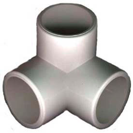 3 Way L Fittings, 1-1/4"Dia., Furniture Grade Pvc, White