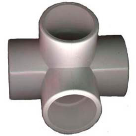 4 Way Lt Fittings, 1"Dia., Furniture Grade Pvc, White