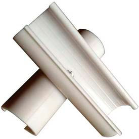 Snap Cross Fitting, 4"L, 1-1/4"Ldia., Furniture Grade ABS, White