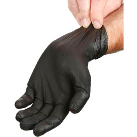Industrial Grade Nitrile Gloves, Powder-Free, Black, X-Large, 100/Box