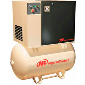15 HP Rotary Screw Compressor, 80 Gal Horizontal, 150 PSI, 50 CFM, 3PH 200V