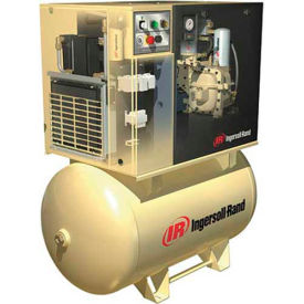 7.5 HP Rotary Screw Air Compressor, 80 Gallon Horizontal, 150 PSI, 25 CFM, 1 Phase 230V