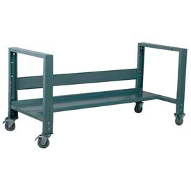 Mobile Frame W/ Adjustable Cantilever Leg, 65"W x 27"D, Gray