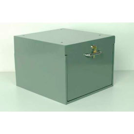 Stackbin Steel Drawer W/ Lock, 14"W x 16"D x 11"H, Gray