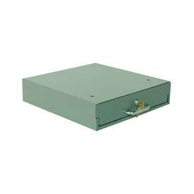 Lockable Steel Drawer, 14"W x 16"D, Gray