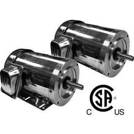 SS Washdown Duty Motor, TEFC, Round-C, 3 PH, 1/3 HP, 1800 RPM