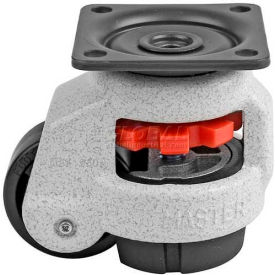 Swivel Plate Manual Leveling Caster - 110 Lb. Cap. - 63mm Dia. Nylon Wheel