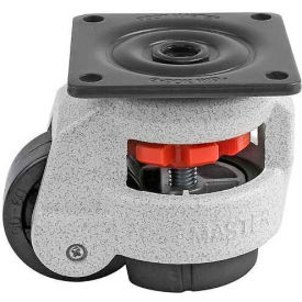 Swivel Plate Manual Leveling Caster - 550 Lb. Capacity - 63mm Dia. Nylon Wheel