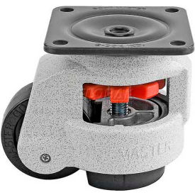 Swivel Plate Manual Leveling Caster - 1100 Lb. Cap. - 75mm Dia. Nylon Wheel