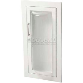 Steel Fire Ext. Cabinet, Clear Acrylic Bubble Window, Fully Recessed, Saf-T-Lok