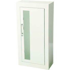 Steel Fire Extinguisher Cabinet, Vertical Acrylic Window, Surface Mount, Saf-T-Lok