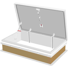 Diamond Series Galvanized Roof Hatch - 30" W x 54" L