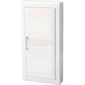 Steel Fire Extinguisher Cabinet, Solid Door, Semi-Recessed 3" Rolled Trim