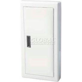 Steel Fire Extinguisher Cabinet, Solid Door, Semi-Recessed 4" Rolled Trim