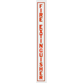 Fire Extinguisher Vertical Decal Fire Extinguisher Lettering On Clear Film, Red