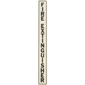 Vertical Decal Fire Extinguisher Lettering On Clear Film, Black