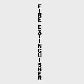 Vertical Die Cut Fire Extinguisher Letters, Black