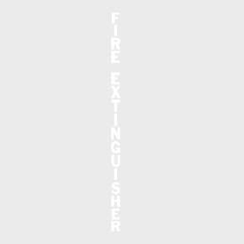 Vertical Die Cut Fire Extinguisher Letters, White