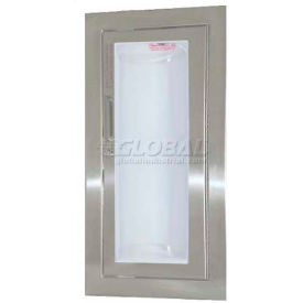 JL Industries SS Fire Extinguisher Cabinet, Clear Acrylic Bubble Window, Fully Recessed