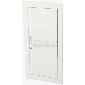 Steel Fire Extinguisher Cabinet, Solid Door, Fully Recessed, 5.5"D