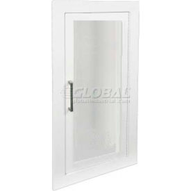 JL Industries Steel Fire Extinguisher Cabinet, Full Acrylic Window, Fully Recessed
