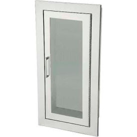 Aluminum Fire Extinguisher Cabinet, Full Acrylic Window, Fully Recessed, 5.5"D