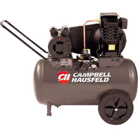 Portable Electric Air Compressor, 2 HP, 20 Gal, Horizontal, 5.5 CFM