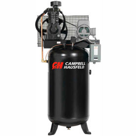 5HP, Two-Stage Vertical Air Compressor, 80 Gallon, 175 PSI, 17.2 CFM, 3-Phase 208-230/460V