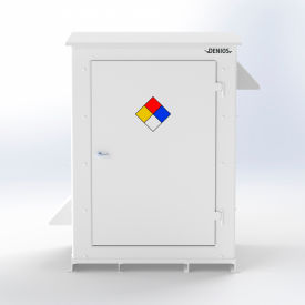 8'W x 4' 10"D x 8' 2"H, Non-Combustible Outdoor Storage Building For 2 Drums