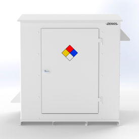 9' 10"W x 5' 10"D x 8' 2"H, Non-Combustible Outdoor Storage Building For 6 Drums