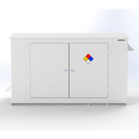 16' 1"W x 6' 6"D x 8' 2"H, Non-Combustible Outdoor Storage Building For 12 Drums