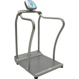 Digital Bariatric Platform Scale 1000 x 0.2lb/454 x 0.1kg w/ Wheels, Handrails