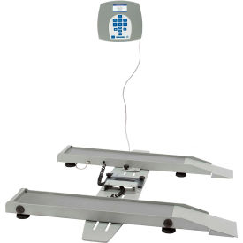 Health O Meter Digital Wheelchair Scale 800lb x 0.2lb/363kg x 0.1kg, Portable w/ Adj Tracks.