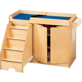 Changing Table with 3 Shelved Cabinet and Left Side Stairs