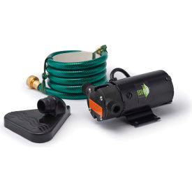 Portable Light Weight Utility Pump W/6 Ft Garden Hose & Extra Impeller Kit - 360 GPH