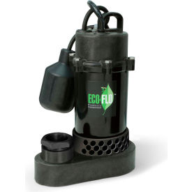 Submersible Sump Pump, Thermoplastic, 1/3 HP, 43 GPM