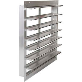 Aluminum Wall Exhaust Shutter, Front Flange 12"