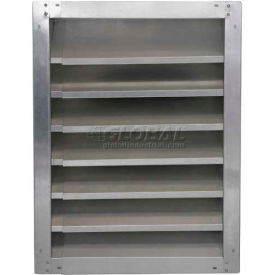 High Galvanized Fixed-Height Adjustable Width Louver 48" - GAFL 48-3648
