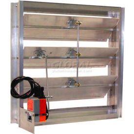 Aluminum Hat Channel Motorized Damper 20" - 20"