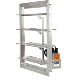 Aluminum Flanged Motorized Damper - 16"