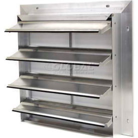 Aluminum Wall Exhaust Shutter, Rear Flange 30"