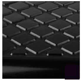 Stair Tread Round Nose Flooring, 1/4" Thick, 36"W x 12-5/16"D, Black