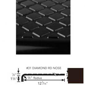 Stair Tread Rubber Round Nose 42"L - Brown