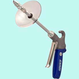 Soft Grip Safety Air Gun with Adjustable Super Air Nozzle, 6" Extension and Chip Shield, Zinc
