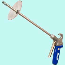 Soft Grip Safety Air Gun with Mini Super Air Nozzle, 12" Extension and Chip Shield, Zinc